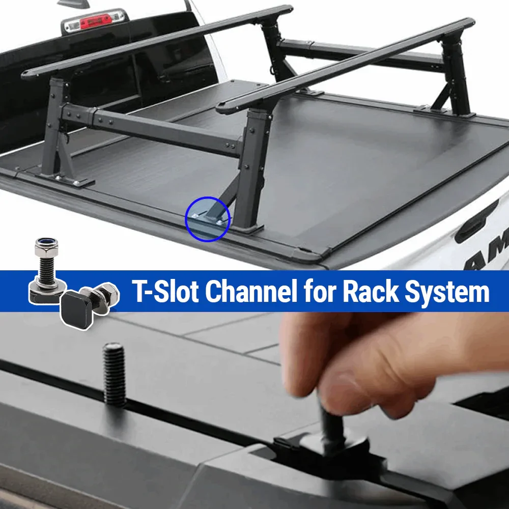 [2-in-1 Bundle] Ford F-150 Retractable Tonneau Cover w/ Rack System - Image 7