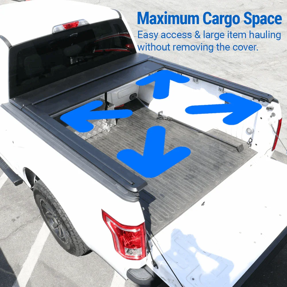 [2-in-1 Bundle] Ford Ranger Retractable Tonneau Cover w/ Rack System - Image 7