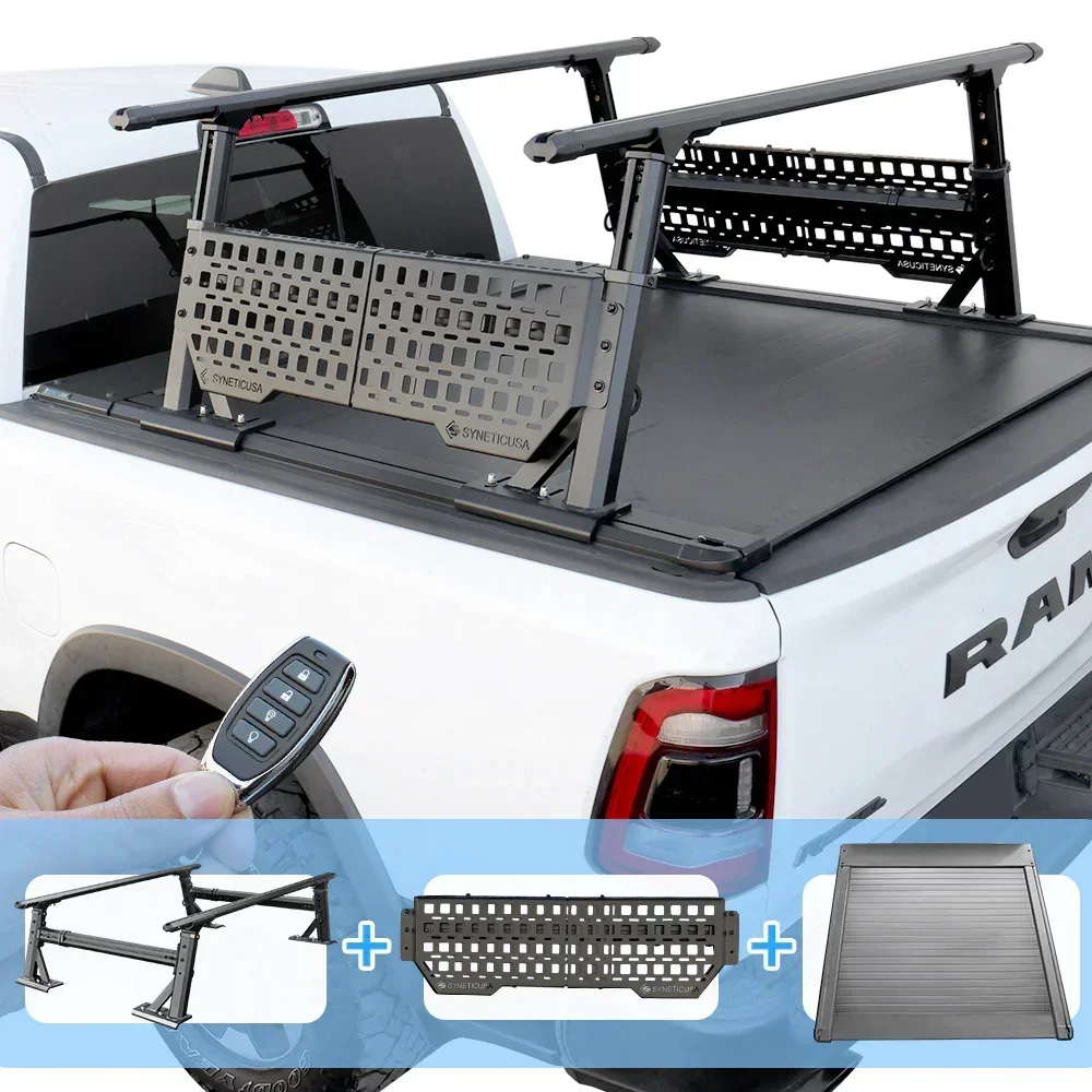 [2-in-1 Bundle] Nissan Titan Retractable Tonneau Cover w/ Rack System - Image 34