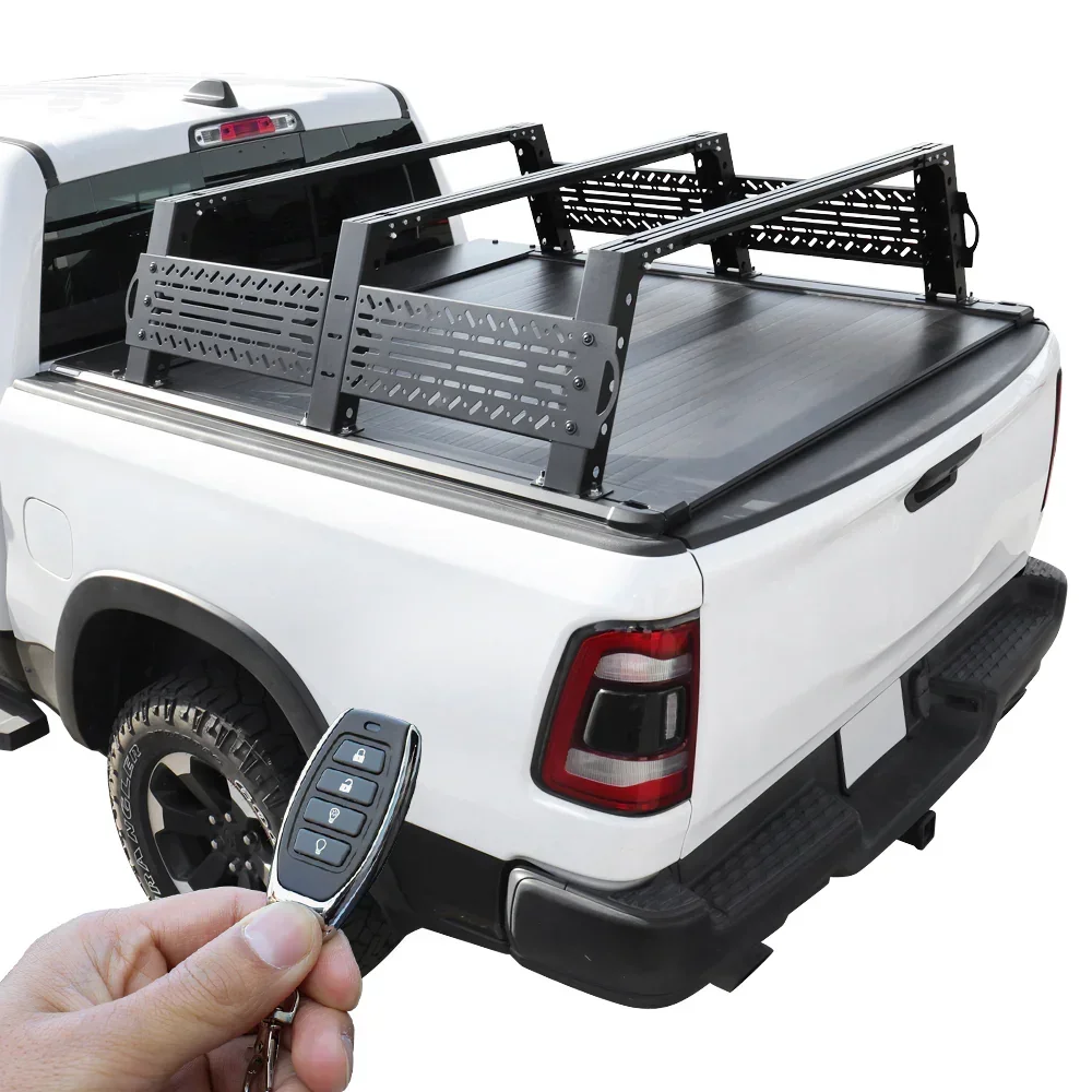 [2-in-1 Bundle] Nissan Titan Retractable Tonneau Cover w/ Rack System - Image 26