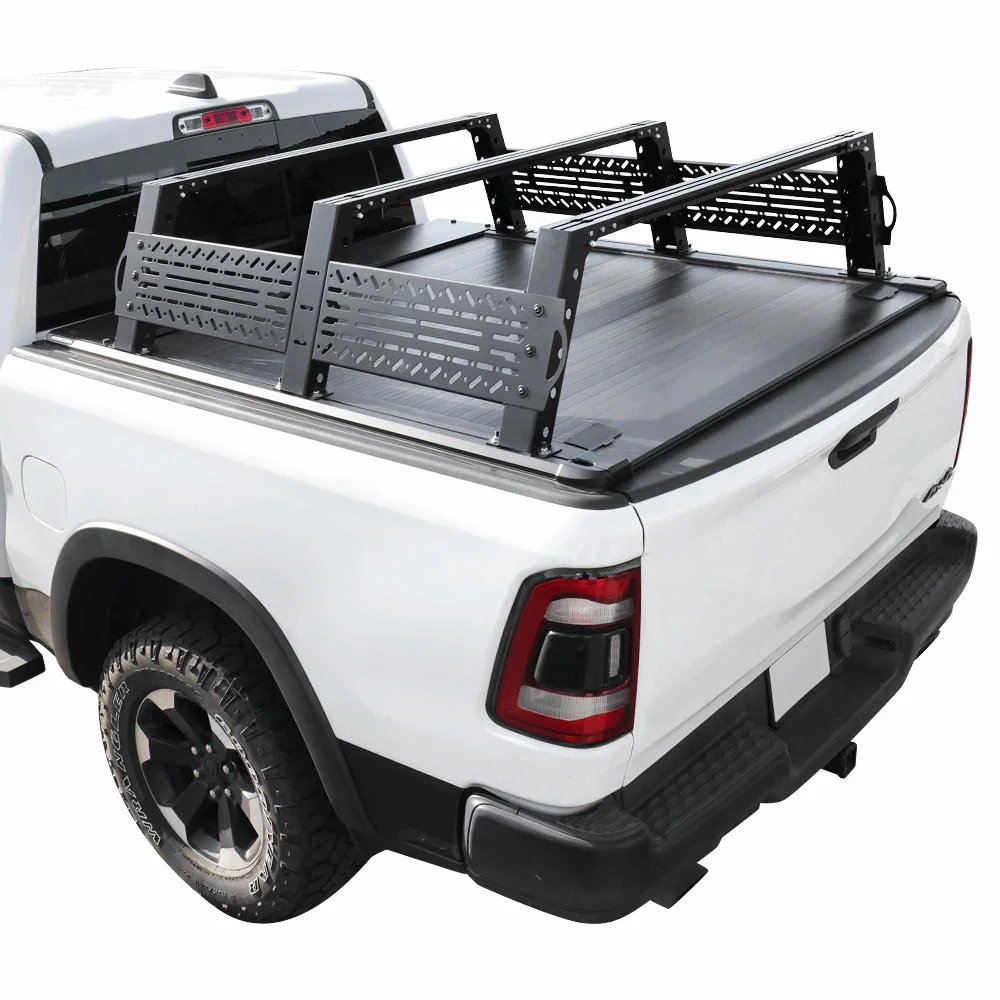 [2-in-1 Bundle] Silverado/Sierra 2500 3500 Retractable Tonneau Cover w/ Rack System - Image 30