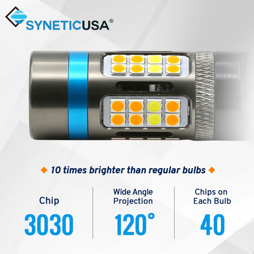 [3rd Gen] All-in-One CANBUS LED Switchback Light Bulbs for Front Turn Signal Light - Image 6