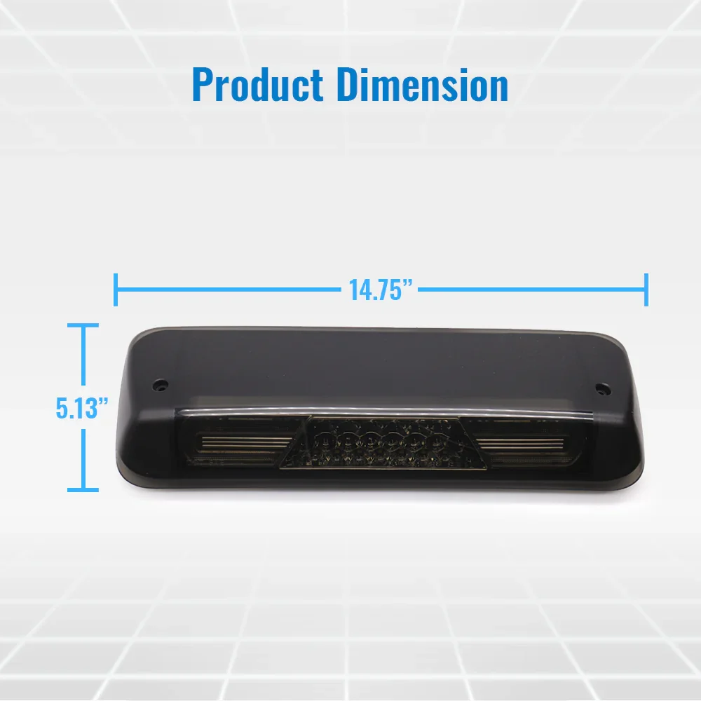 Smokes Lens LED 3rd Brake Light for 2004-2014 Ford F150 (Not Fit Raptor) Rear Cargo Lamp - Image 6